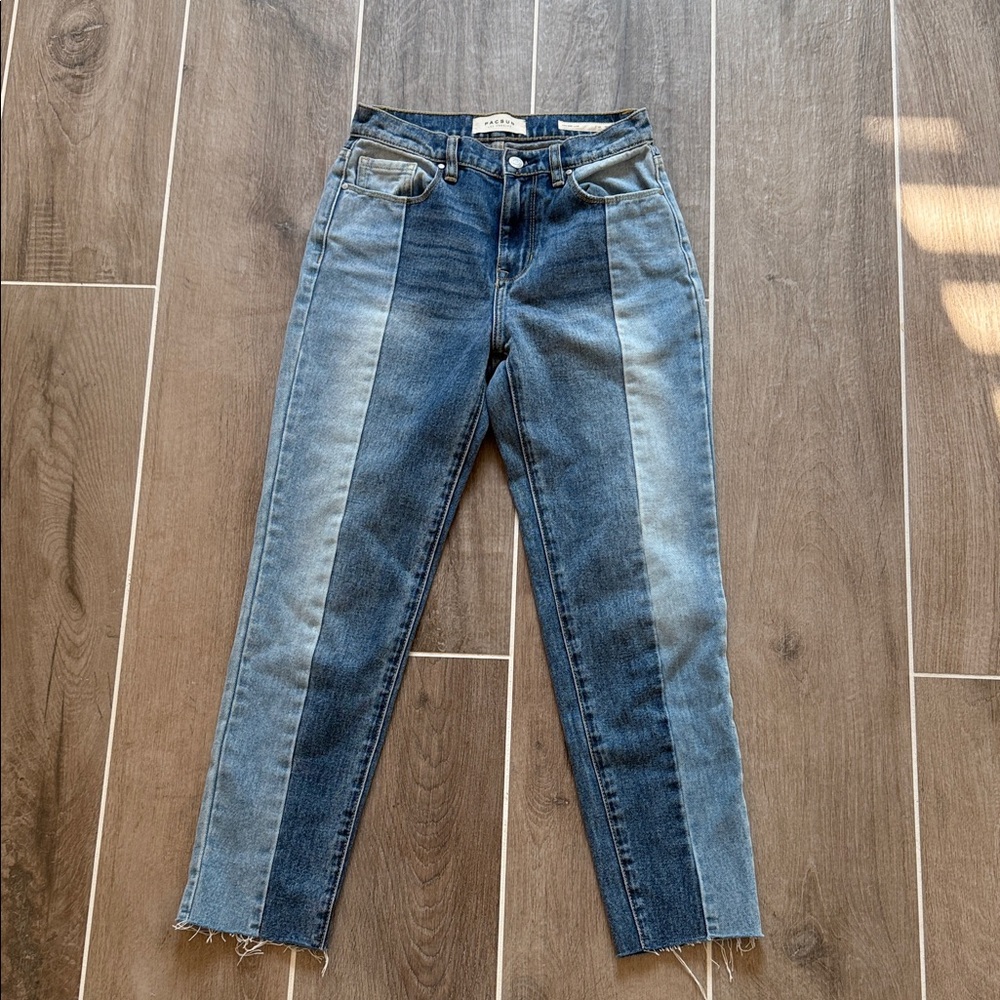 PacSun Two-Tone Blue Straight Leg Jeans